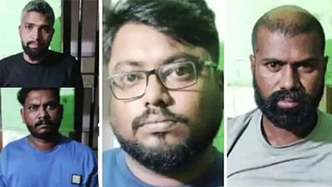 The arrested robbers, who robbed the jewellery owner in Perinthalmanna