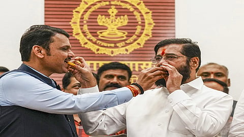 CM Eknath Shinde celebrates election victory