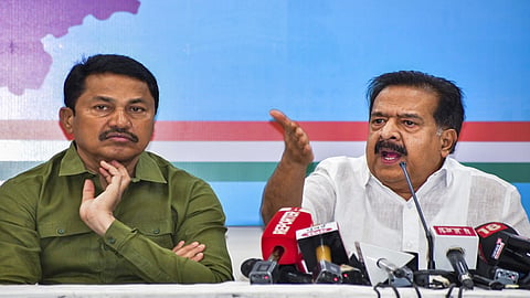 Maharashtra state Congress chief Nana Patole and State coordinator Ramesh Chennithala
