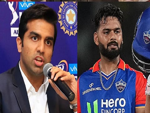 Delhi Capitals' co-owner Parth Jindal 
, Rishabh Pant   