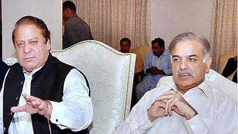 Former PM Nawaz Sharif and Pakistan PM Shehbaz Sharif 