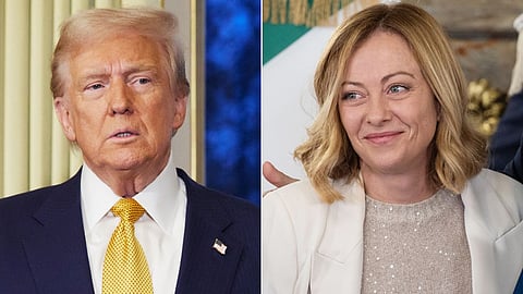 President-elect Donald Trump and Italian PM Giorgia Meloni