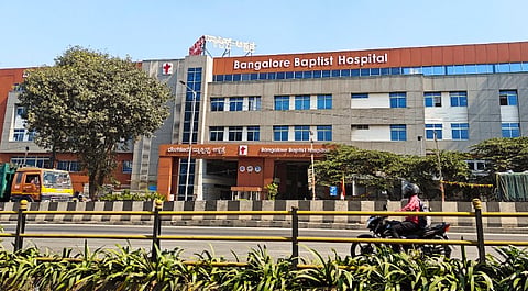 The Bangalore Baptist Hospital where two cases of the Human Metapneumovirus (HMPV) were detected, in Bengaluru, Monday, Jan. 6, 2025.