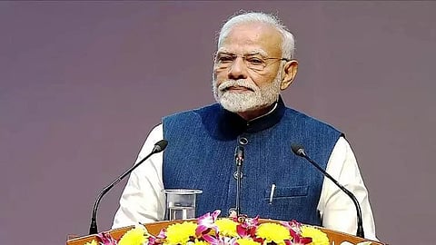PM Modi on Saturday underlined his government's commitment to conserve water
