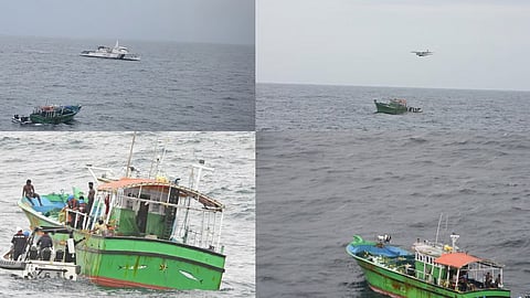 Indian coast guard intercepts TN fishing vessel in the Kerala waters