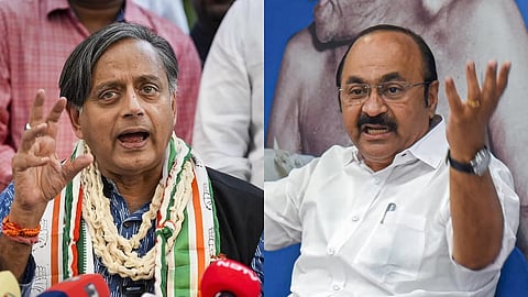 Congress MP Shashi Tharoor and Leader of Opposition in the state assembly V D Satheesan
