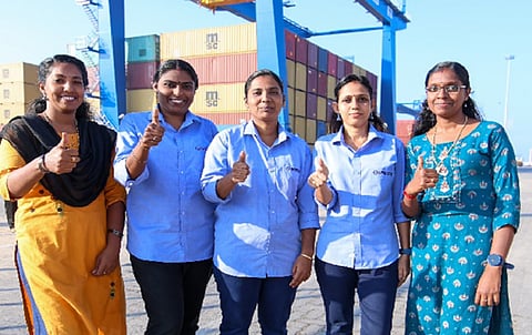 The Vizhinjam deep-sea port in Kerala is not only the country's mega transshipment terminal but also holds the distinction of employing women, particularly from the local fishing community, to operate its huge automated CRMG cranes.
