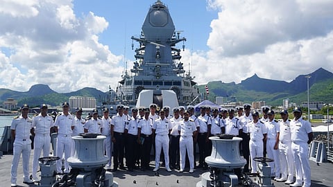 Indian Navy's formidable destroyer INS Imphal on Wednesday opened its decks for the Mauritians days 