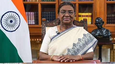 President Droupadi Murmu greets people on Bihar Day