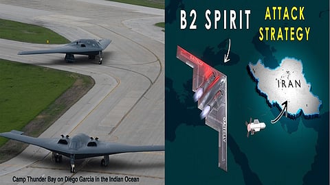 The deployment of at least six nuclear-capable B-2 bombers to Camp Thunder Bay on Diego Garcia in the Indian Ocean.