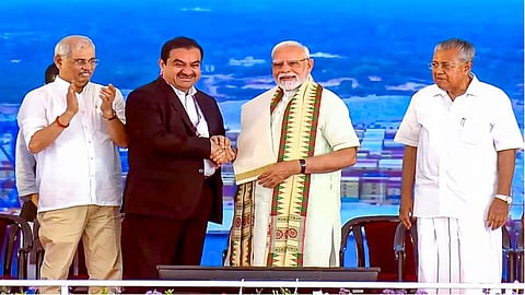 During Vizhinjam port commissioning ceremony