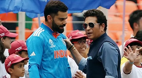 Virat Kohli and Sachin Tendulkar