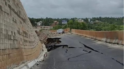 Under-construction highway collapse draws UDF criticism in Kerala 