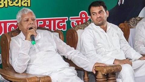 Lalu Prasad , son Tej Pratap 
