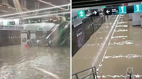 Mumbai rains: Underground metro station inundated; MMRC suspends services to Worli   