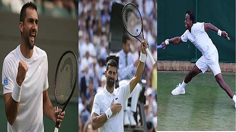 Marin Cilic, Novak Djokovic and Gael Monfils