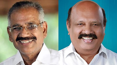  State Forests Minister A K Saseendran ,party state president Thomas K Thomas