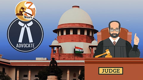 Three year law practice rule for judicial services exam applies