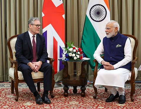  Prime Minister Narendra Modi   AND British Prime Minister Keir Starmer