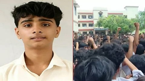 Students protest over death of Class 9 boy in Palakkad school