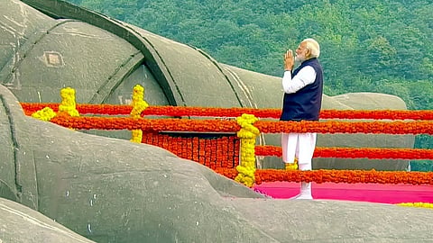 PM Modi pays tributes to Sardar Patel at Statue of Unity in Gujarat    