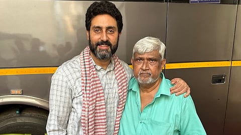 Abhishek Bachchan and his makeup artist Ashok Sawant 