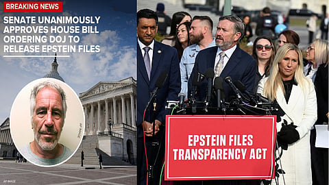 Senate approves house bill ordering Dept of Justice to release Epstein files