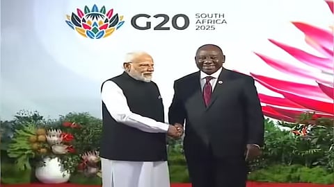 warmly received by South African president