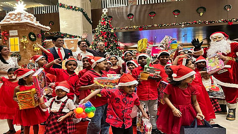  During the tree lighting at Crowne Plaza Kochi