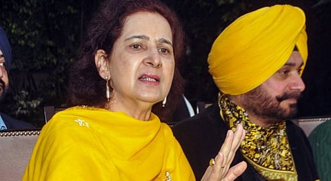 Navjot Kaur with her husband, Congress leader Navjot Singh Sidhu