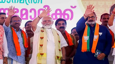 Keralam BJP chief greets PM Modi on 76th birthday