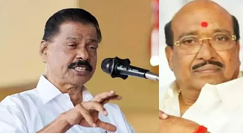 CPI(M) state secretary M V Govindan and SNDP Yogam general secretary Vellappally Natesan