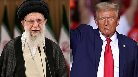 Ali Hosseini Khamenei and  Donald Trump