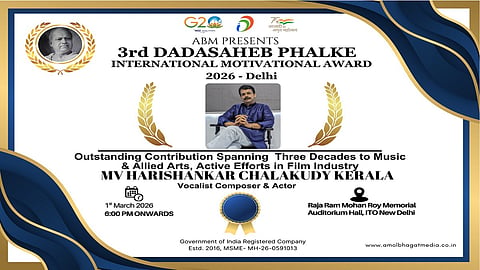 MV Harishankar Wins the ABM's Dadasaheb Phalke International Motivational Award  2026.