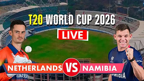 Namibia post 156/8 against the Netherlands