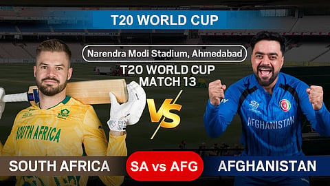 South Africa score 187/6 against Afghanistan