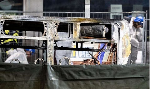 6 killed, 3 hospitalised with severe injuries after bus catches fire west of Swiss capital