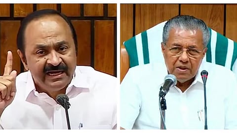 Vijayan posts Satheesan's RSS event photo, escalates 'deal' war