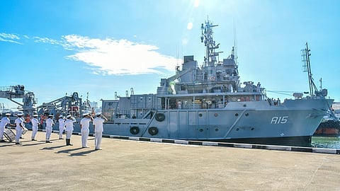 INS Nireekshak arrives in Sri Lanka for Operational Turnaround 