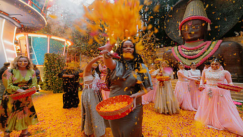 Isha, shloka, Radhika and Anant ambani welcomed Rihanna for an afternoon immersed in Indian dance, culture and art. 