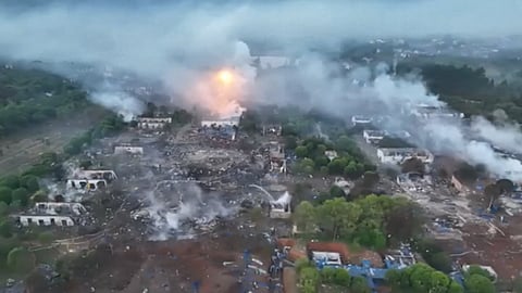At least 26 people were killed and 61 others injured in a massive explosion at a fireworks factory in China's Hunan province, officials said on Tuesday.