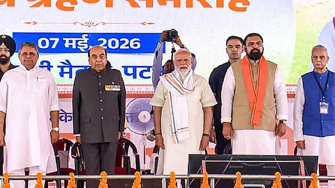 Modi arrives in Patna to attend Cabinet expansion of BJP-led NDA govt in Bihar 