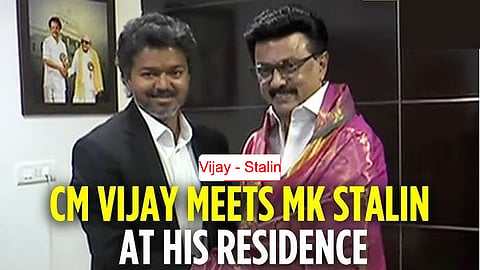 TN CM Vijay calls on DMK prez Stalin