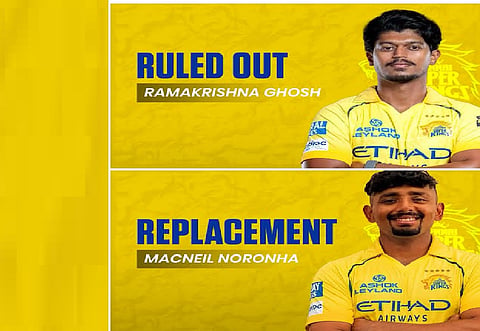 Macneil Noronha named replacement for injured Ramakrishna Ghosh 