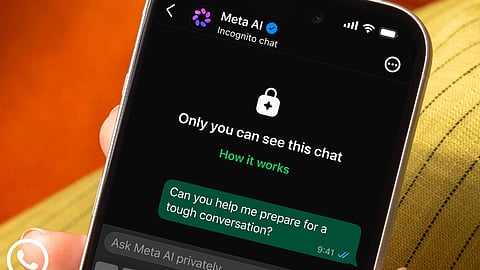 Incognito mode for Meta AI use in WhatsApp