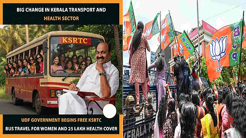 Mahila Morcha protests target UDF over free KSRTC bus ride poll promise