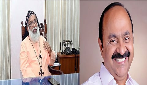 Kerala CM-designate Satheesan (R)meets Cardinal Cleemis (L) ahead of swearing-in