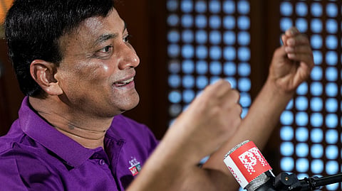 Axis My India Chairman and Managing Director Pradeep Gupta speaks during an interview with PTI, in New Delhi, Wednesday, May 20, 2026. 