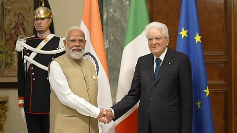 PM Modi calls on Italian President Mattarella