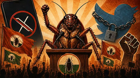 Viral Cockroach Janta Party launches defiant new handle after original account withheld by X.